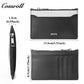 Genuine Leather Ultra Slim Zipper Card Holder, All-in-One Coin & Credit Card 2-in-1 Mini Portable Wallet for Men & Women