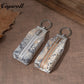 Genuine Leather Double-Layer Key and Coin Wallet, Multifunctional, Textured, Large-Capacity Card Holder