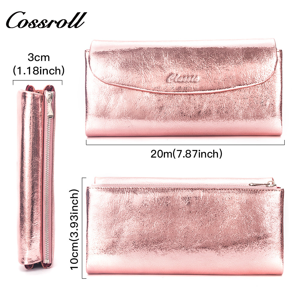 Popular Decorative handmade leather leather purse women pearl pattern