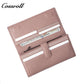 Genuine Leather Women's Wallet with Multiple Card Slots, Simple First-Layer Cowhide Vertical Style