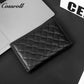 Diamond Quilted Genuine Leather Bifold Card Wallet, Multi-Layer Slots Portable Card Holder for Passport, ID Documents & Daily Cards