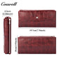 Women's Long Wallet Genuine Leather RFID First Layer Cowhide Clutch Soft Leather Simple Wallet