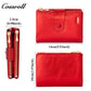 Women's Genuine Leather Wallet, European and American Style, Oiled Wax Leather, Zipper and Buckle, Fashionable Bill Purse
