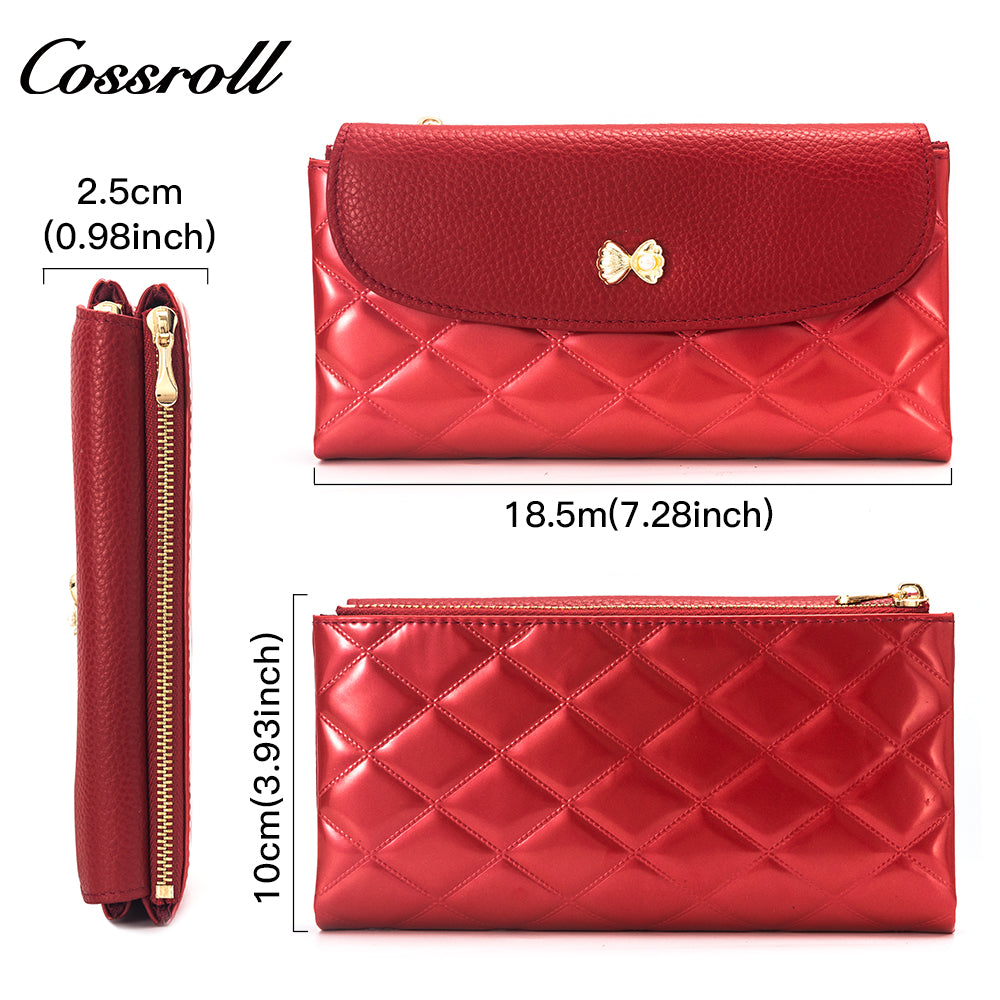 The Best China good quality leather purse women patent leather