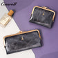 Retro multi-function folding clip long coin wallet 2024 new portable all-in-one multi-card women's mobile phone bag