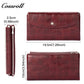 Genuine leather wallet, tri-fold, fashionable soft cowhide clutch, large-capacity women's wallet
