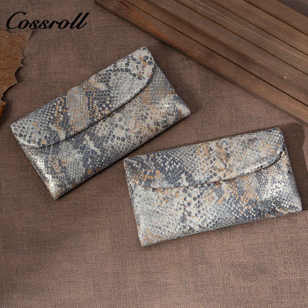 Genuine Leather Wallet, Tri-Fold Fashion Soft Leather Clutch, Women's Large-Capacity Cash Holder