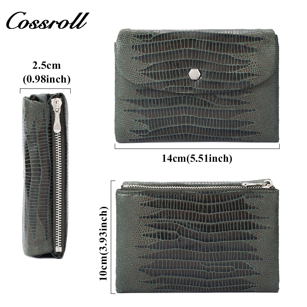 Genuine leather wallet for women, soft cowhide, patchwork, multifunctional, large-capacity coin purse