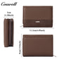 Genuine leather women's long wallet, tri-fold with clasp, simple and versatile women's clutch