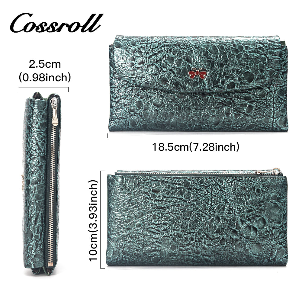 2023 Explosive Models date red long leather wallet women's With Wholesale hot style