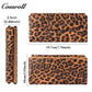 Women's Leopard Print Long Wallet with Large Capacity and Soft Leather Texture