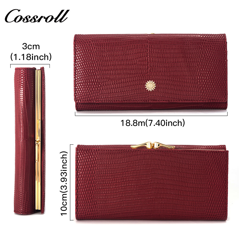 Hot Sale & High Quality Customized  for women geniune leather wallet