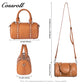 Top-grain leather Boston bag, premium vintage handbag for women, can be carried by hand, on the shoulder, or crossbody