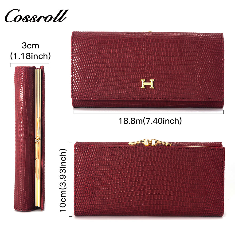 Hot Sale & High Quality Customized  for women geniune leather wallet