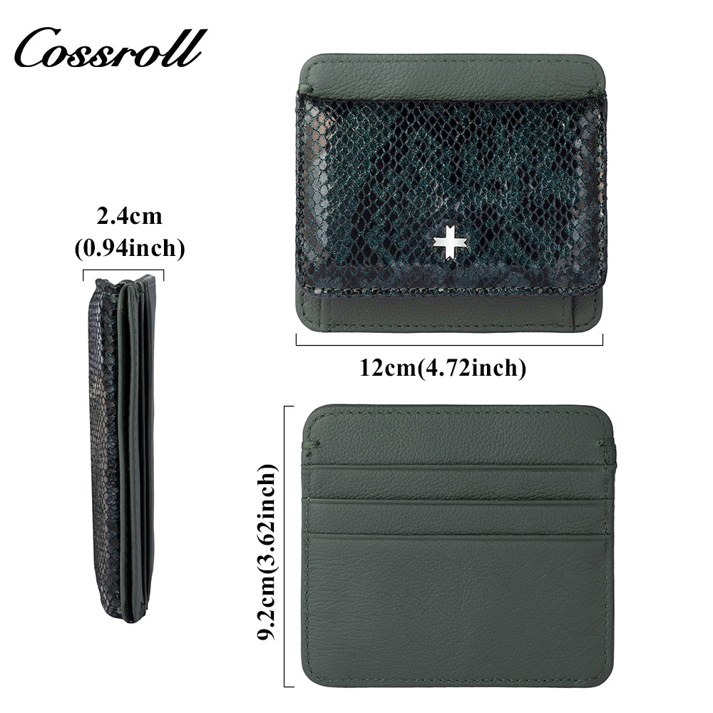 Women's wallet genuine leather European and American fashion vintage card holder coin case