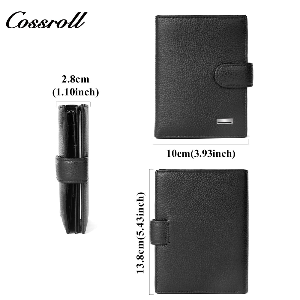 Retro Men's Genuine Leather Wallet, Short Style with Multiple Card Slots, US Dollar Clip