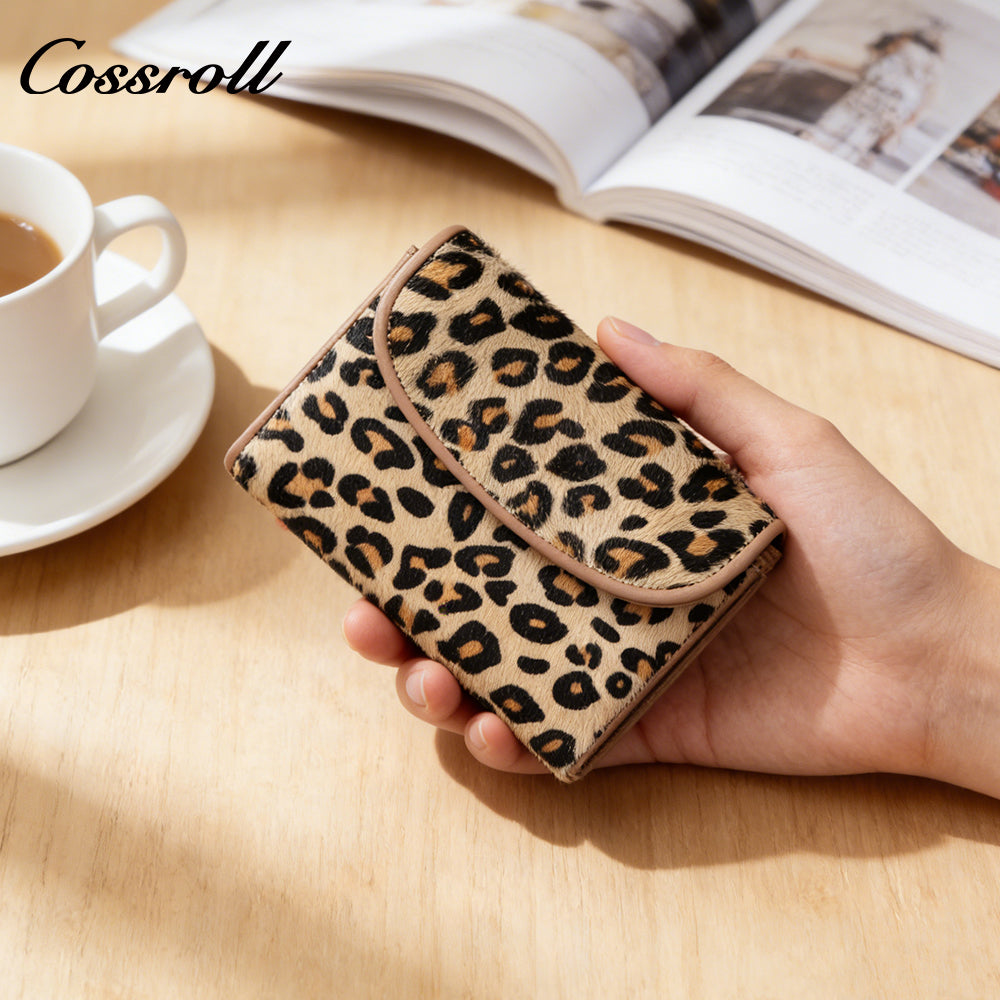 Cross-border Leopard Print Short Women's Coin Purse High-End Multifunctional Coin Holder