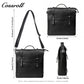 Genuine Leather Briefcase for Men, Large Capacity Laptop Handbag, Multi-Functional Business Commute Bag, Support Handheld / Shoulder / Crossbody / Backpack Carry