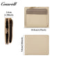 Women's Color Block Litchi Grain Cowhide Bifold Wallet, Minimalist Contrast Genuine Leather Card Holder, Small Bifold Purse with Zipper Coin Pocket