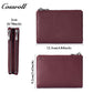 Women's top-grain cowhide wallet with multiple card slots genuine leather card holder and zippered coin pocket