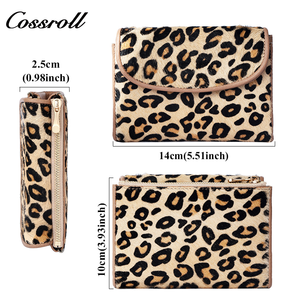 Cross-border Leopard Print Short Women's Coin Purse High-End Multifunctional Coin Holder