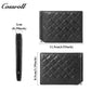 Men's Diamond Quilted Genuine Leather Money Clip Wallet, Ultra Slim Bifold Multi-Slot ID & Card Holder