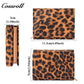 Women's Leopard Print Genuine Leather Wallet, Tri-fold, Large Capacity, Multi-functional, US Dollar Passport Wallet