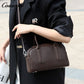 Genuine Leather Women's Bag Shoulder Bag 2025 New Premium Feeling Boston Handbag Female Crossbody Bag