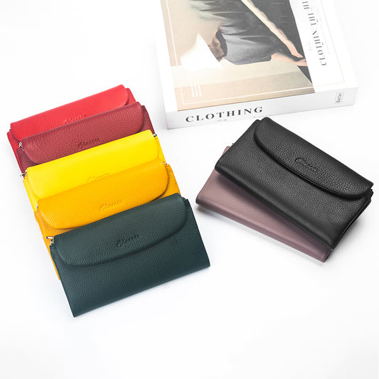 Soft Leather Wallet Large Flap Over Card Slots