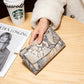 Women's Snake Skin Wallet, Fashionable Multi-Card Large Capacity Long Zipper Wallet