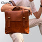 Crazy horse leather shoulder bag Men's fashion leather crossbody bag Business men's bag briefcase three-purpose bag