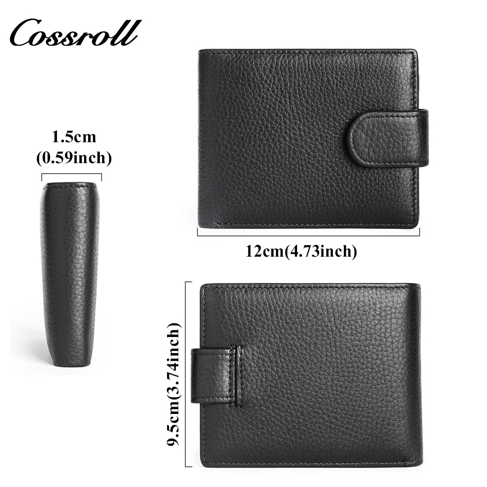 Head Cowhide Man Wallet Genuine Leather Money Clip Horizontal Short Banknote Coin  Soft Leather Plain