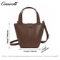 Vegetable Basket Bag Female Genuine Leather Commuter Niche Design Bucket Bag Head Layer Cowhide Single Shoulder Crossbody Bag