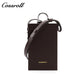 First-layer cowhide square small crossbody bag, minimalist and niche handheld single-shoulder mini phone bag
