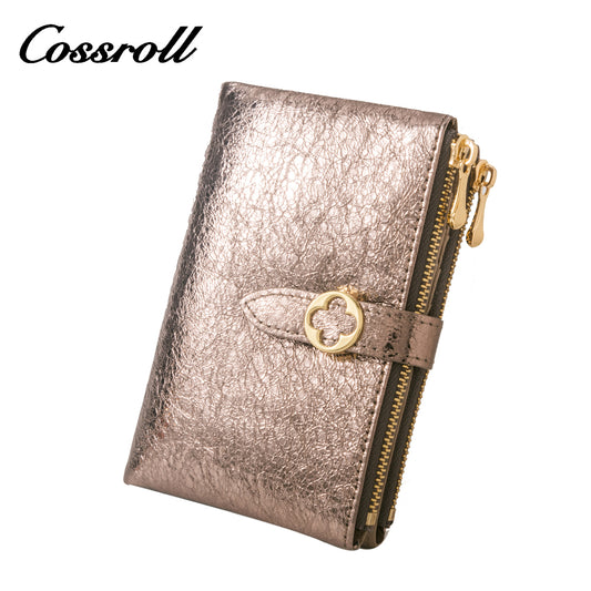 High quality and cheap price Royal Leather cracked bright face leather wallet