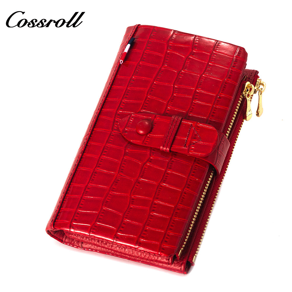 Most Selling Products  cowhide wallet  crocodile texture patent leather