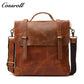 Crazy horse leather shoulder bag Men's fashion leather crossbody bag Business men's bag briefcase three-purpose bag