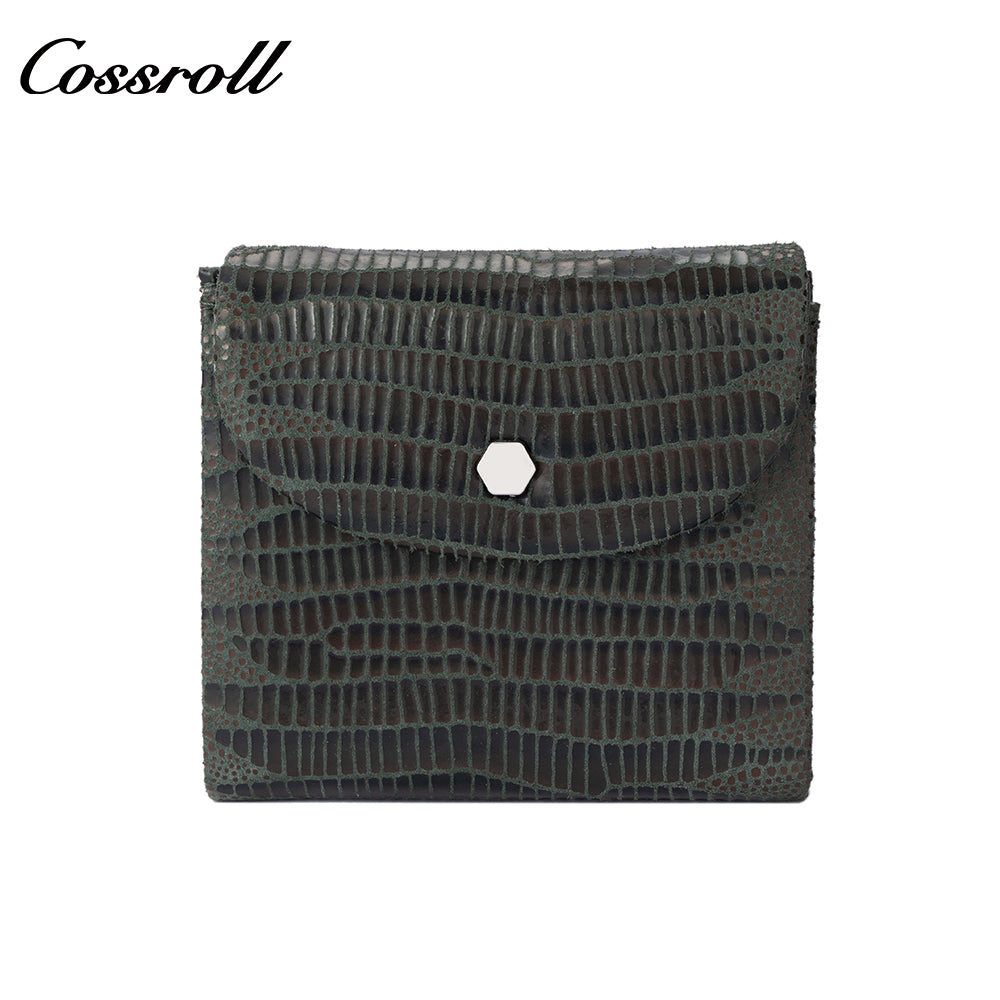 Genuine leather wallet and card holder for women, made of soft cowhide, short style, multifunctional trifold US dollar wallet