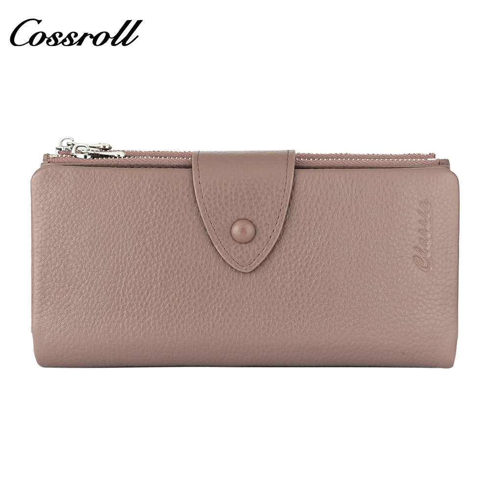 Innovative Design ladies purses multiple slots geniune leather wallet  Lychee leather