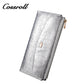 Leather wallet 2024 new fashion long wallet card bag cowhide socialite banquet small bag