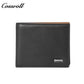 Men's Genuine Leather Bifold Wallet, Slim Business Daily Purse with Multiple Card Slots