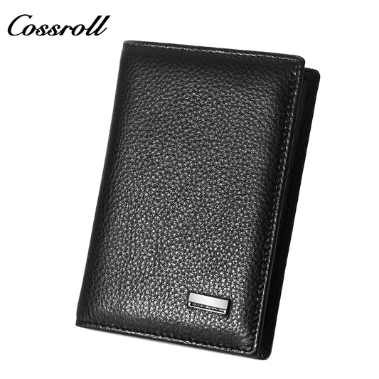 China Big Factory Good Price best quality genuine leather wallet Lychee leather