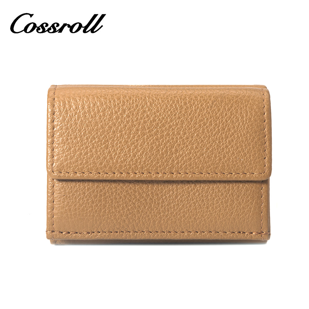 ODM/OEM Manufacturer short  small leather card wallets for women