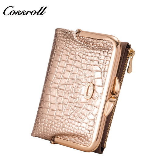 Comfortable New Design green personalised  crocodile texture Genuine Leather