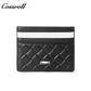 Slim Genuine Leather Card Holder with Diamond Quilted Embossing, Multi-Slot ID & Business Card Case
