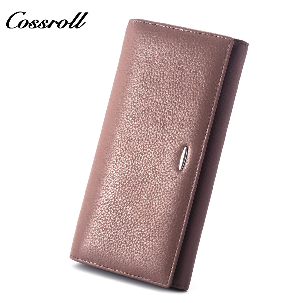 Innovative Design ladies purses multiple slots geniune leather wallet  Lychee leather