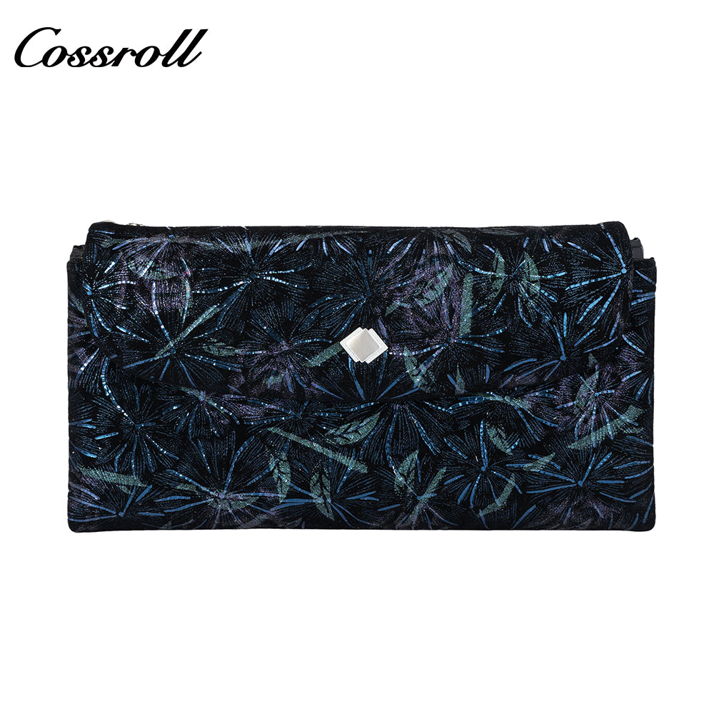 Leather women's purse Multi-functional pattern fashion short long cowhide wallet multi-card holding bag factory custom