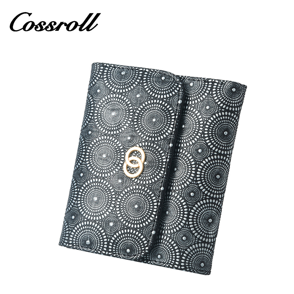 Brand New slim black leather wallet women With High Quality