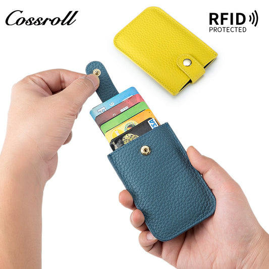 Pull out multi-card card holder Large capacity ID card holder anti-degaussing compact ultra-thin card holder