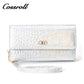 New Stock Arrival white women's leather zip wallets With Power Sellers